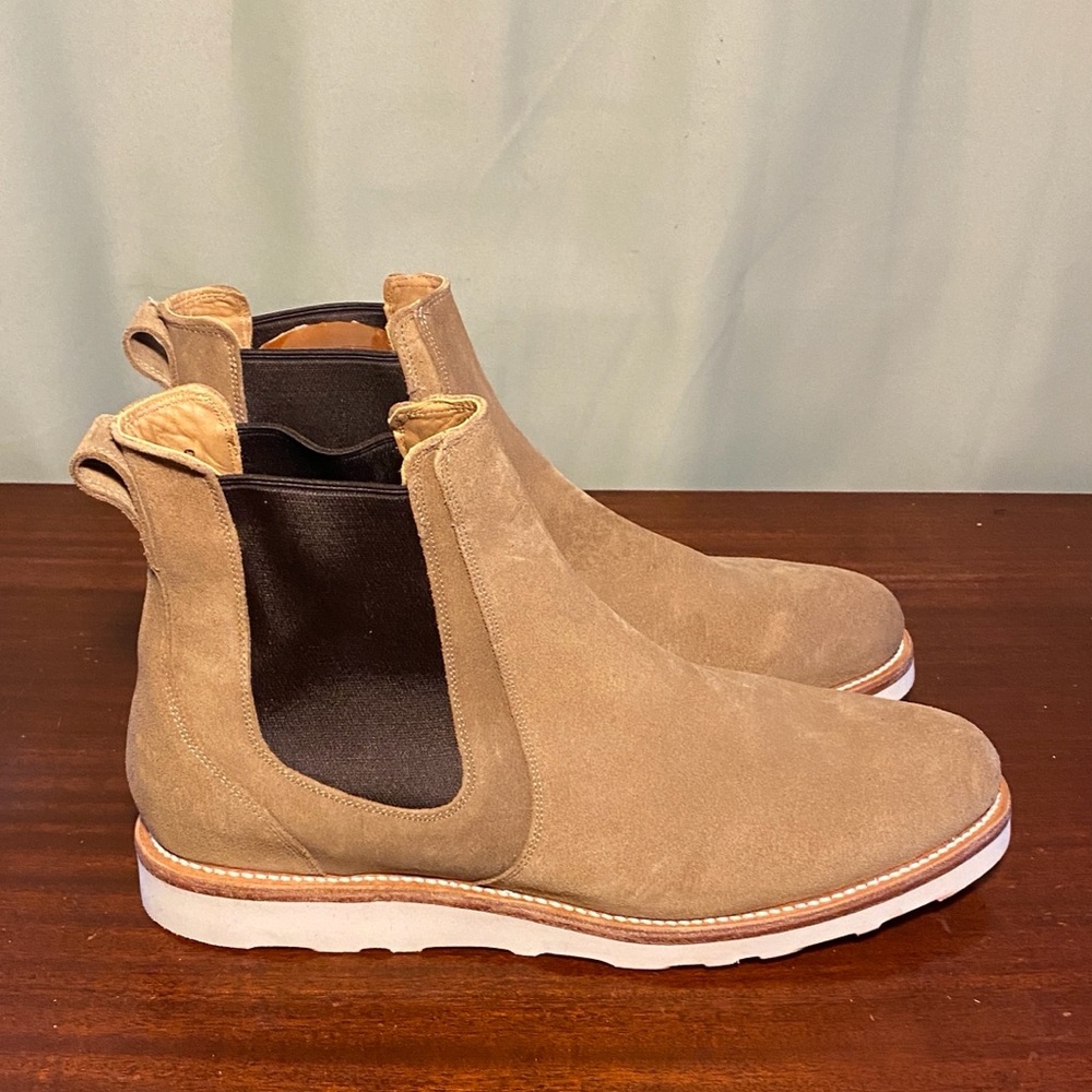 Tecovas The Luke Chelsea  Pull-On Western Boots Sawdust Roughout Mens size 14D
